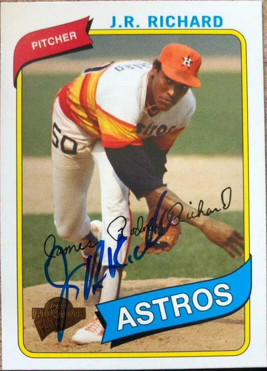 JR Richard Signed 2005 Topps All-Time Fan Favorites Baseball Card - Houston Astros