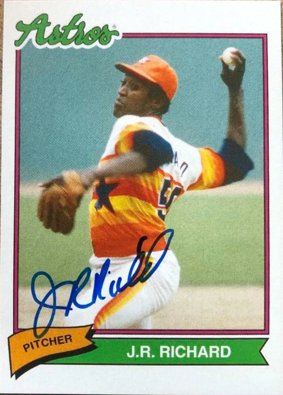 JR Richard Signed 2020 Topps Super 70s Sports Baseball Card - Houston Astros