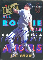 JT Snow Signed 1993 Fleer Ultra All-Rookies Baseball Card - California Angels - PastPros