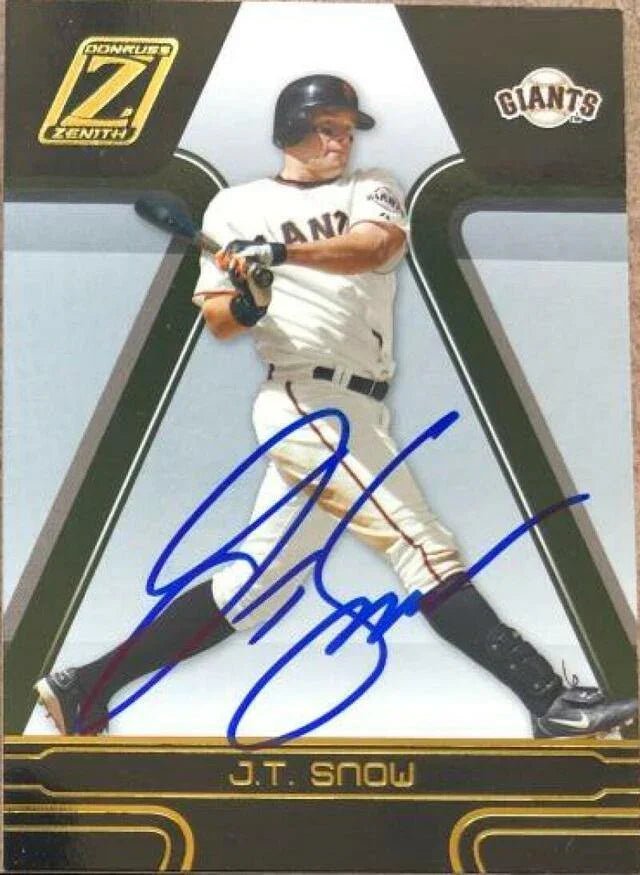 JT Snow Signed 2005 Donruss Zenith Baseball Card - San Francisco Giants