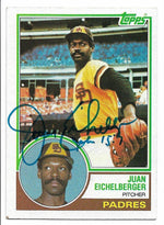 Juan Eichelberger Signed 1983 Topps Baseball Card - San Diego Padres - PastPros