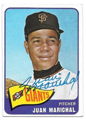 Juan Marichal Signed 1965 Topps Baseball Card - San Francisco Giants