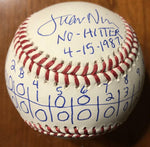 Juan Nieves No-Hitter Box Score Inscribed ROMLB Baseball - PastPros