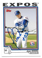 Juan Rivera Signed 2004 Topps Baseball Card - Montreal Expos