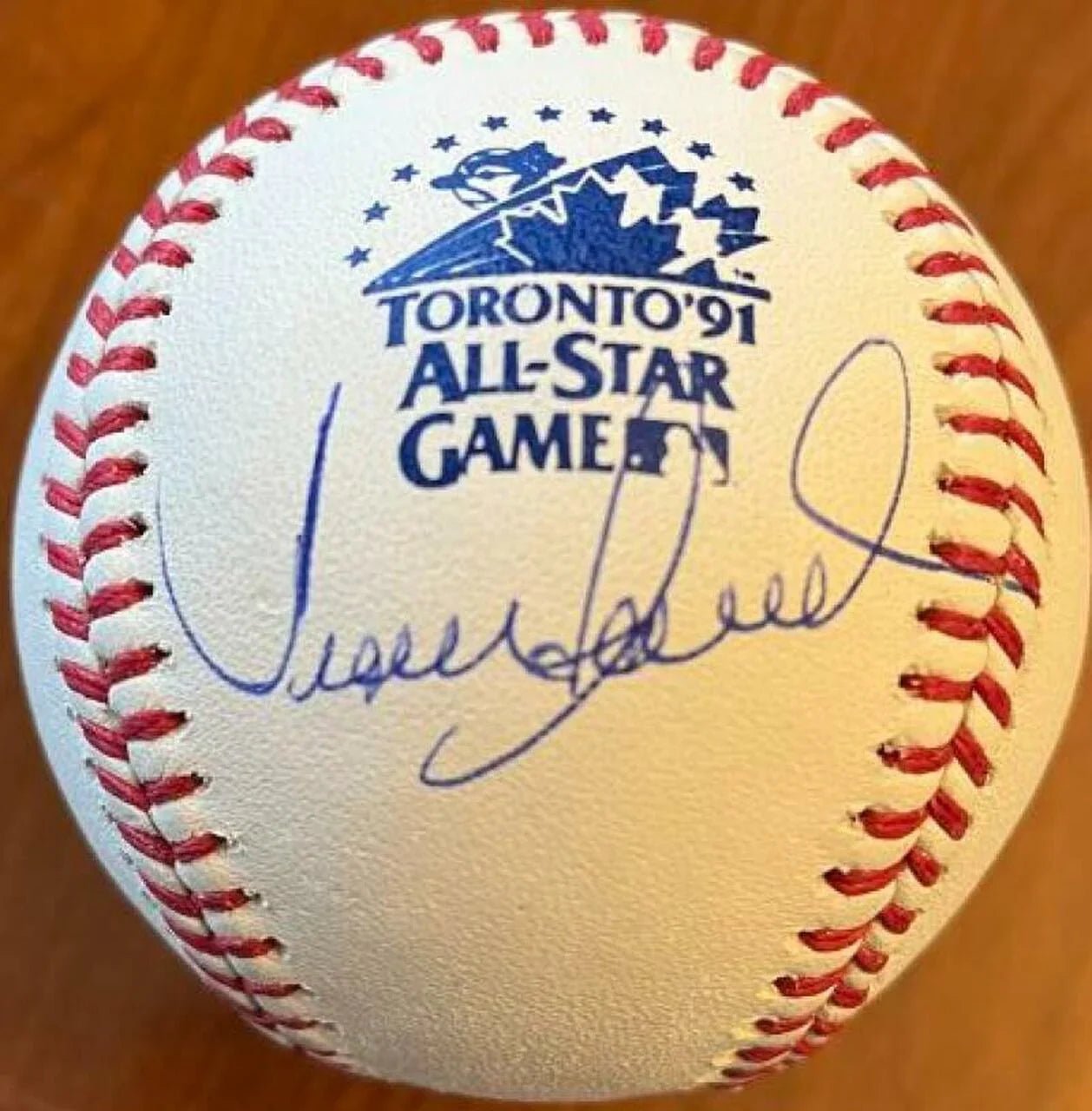 Juan Samuel Signed Rawlings Official 1991 All-Star Game Baseball