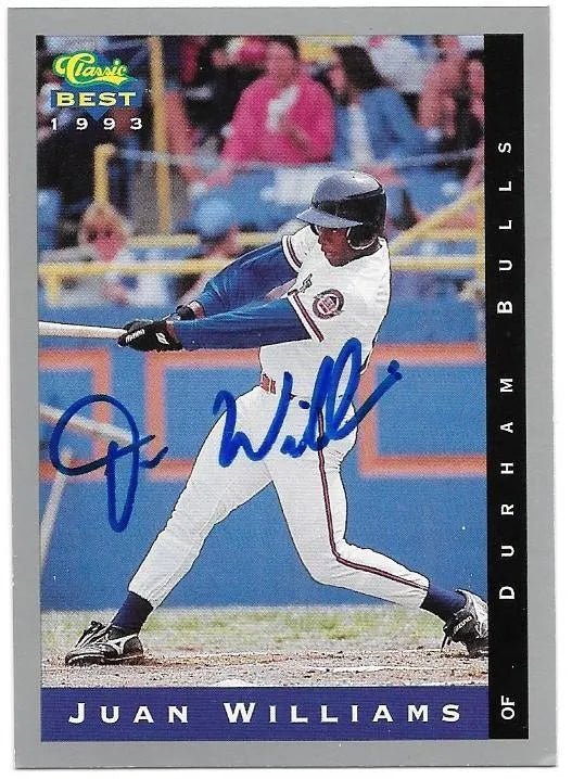 Juan Williams Signed 1993 Classic Best Baseball Card
