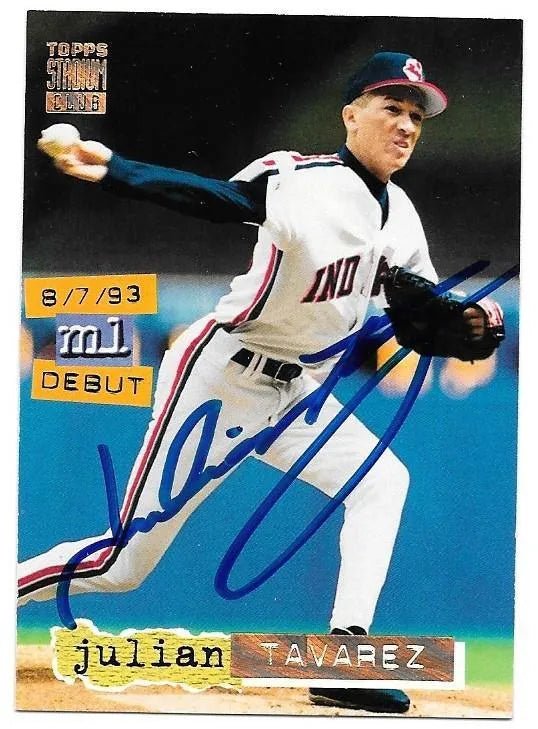Julian Tavarez Signed 1994 Topps Stadium Baseball Card - Cleveland Indians