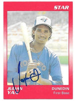 Julian Yan Signed 1989 Star Baseball Card - Dunedin Blue Jays