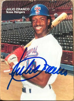 Julio Franco Signed 1989 Mother's Cookies Baseball Card - Texas Rangers