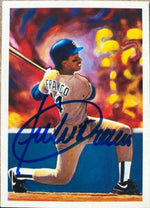 Julio Franco Signed 1989 Score Scoremasters Baseball Card - Texas Rangers