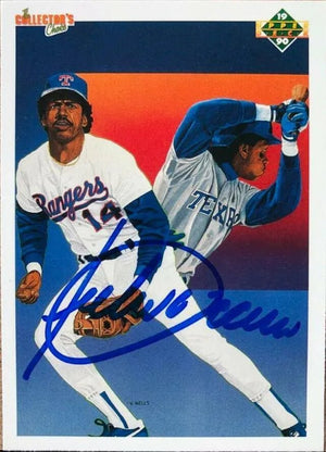 Julio Franco Signed 1990 Upper Deck Baseball Card - Texas Rangers