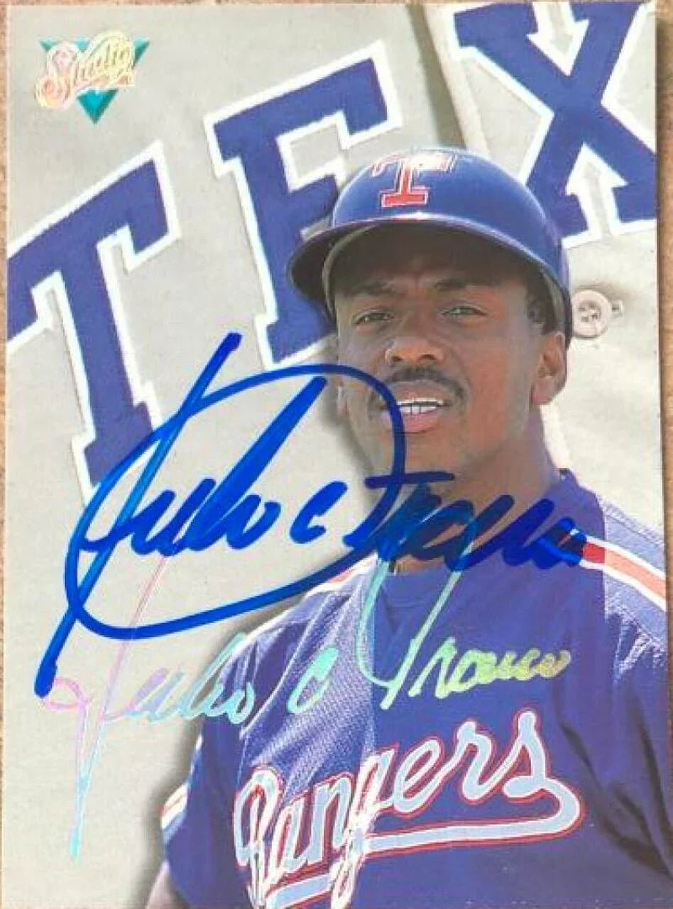 Julio Franco Signed 1993 Studio Baseball Card - Texas Rangers