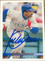 Julio Franco Signed 1993 Upper Deck Baseball Card - Texas Rangers