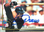 Julio Franco Signed 1994 Bowman Baseball Card - Chicago White Sox