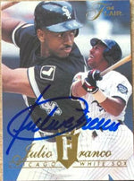 Julio Franco Signed 1994 Flair Baseball Card - Chicago White Sox