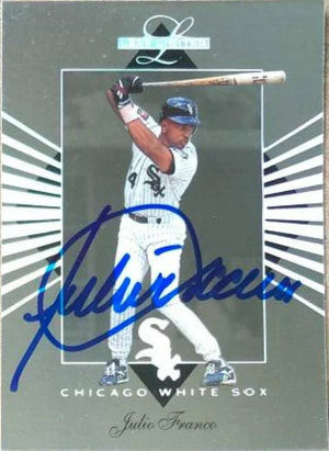 Julio Franco Signed 1994 Leaf Limited Baseball Card - Chicago White Sox
