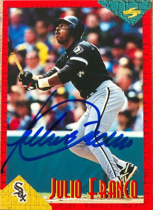 Julio Franco Signed 1994 Score Rookie & Traded Baseball Card - Chicago White Sox