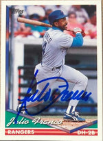 Julio Franco Signed 1994 Topps Baseball Card - Texas Rangers
