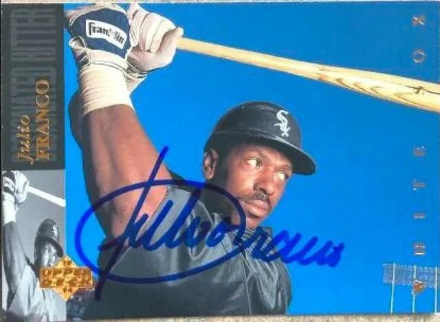 Julio Franco Signed 1994 Upper Deck Baseball Card - Chicago White Sox