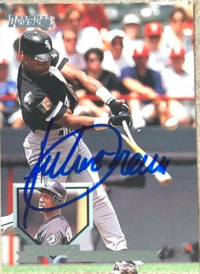 Julio Franco Signed 1995 Donruss Baseball Card - Chicago White Sox - PastPros