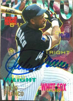 Julio Franco Signed 1995 Fleer Baseball Card - Chicago White Sox