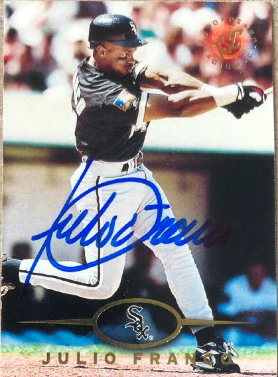 Julio Franco Signed 1995 Stadium Club Baseball Card - Chicago White Sox - PastPros