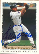 Julio Franco Signed 1995 Topps Baseball Card - Chicago White Sox