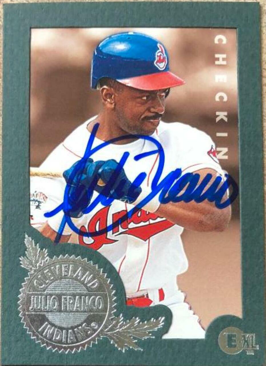 Julio Franco Signed 1996 E-Motion XL Baseball Card - Cleveland Indians - PastPros