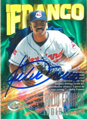 Julio Franco Signed 1997 Circa Baseball Card - Cleveland Indians