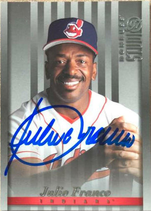 Julio Franco Signed 1997 Studio Baseball Card - Cleveland Indians - PastPros