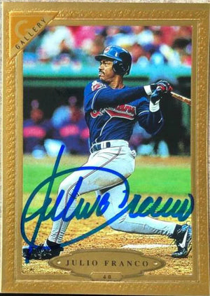 Julio Franco Signed 1997 Topps Gallery Baseball Card - Cleveland Indians