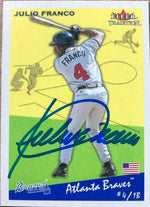 Julio Franco Signed 2002 Fleer Tradition Baseball Card - Atlanta Braves