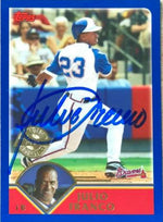 Julio Franco Signed 2003 Topps Home Team Advantage Baseball Card - Atlanta Braves