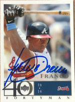 Julio Franco Signed 2003 Upper Deck 40 Man Baseball Card - Atlanta Braves