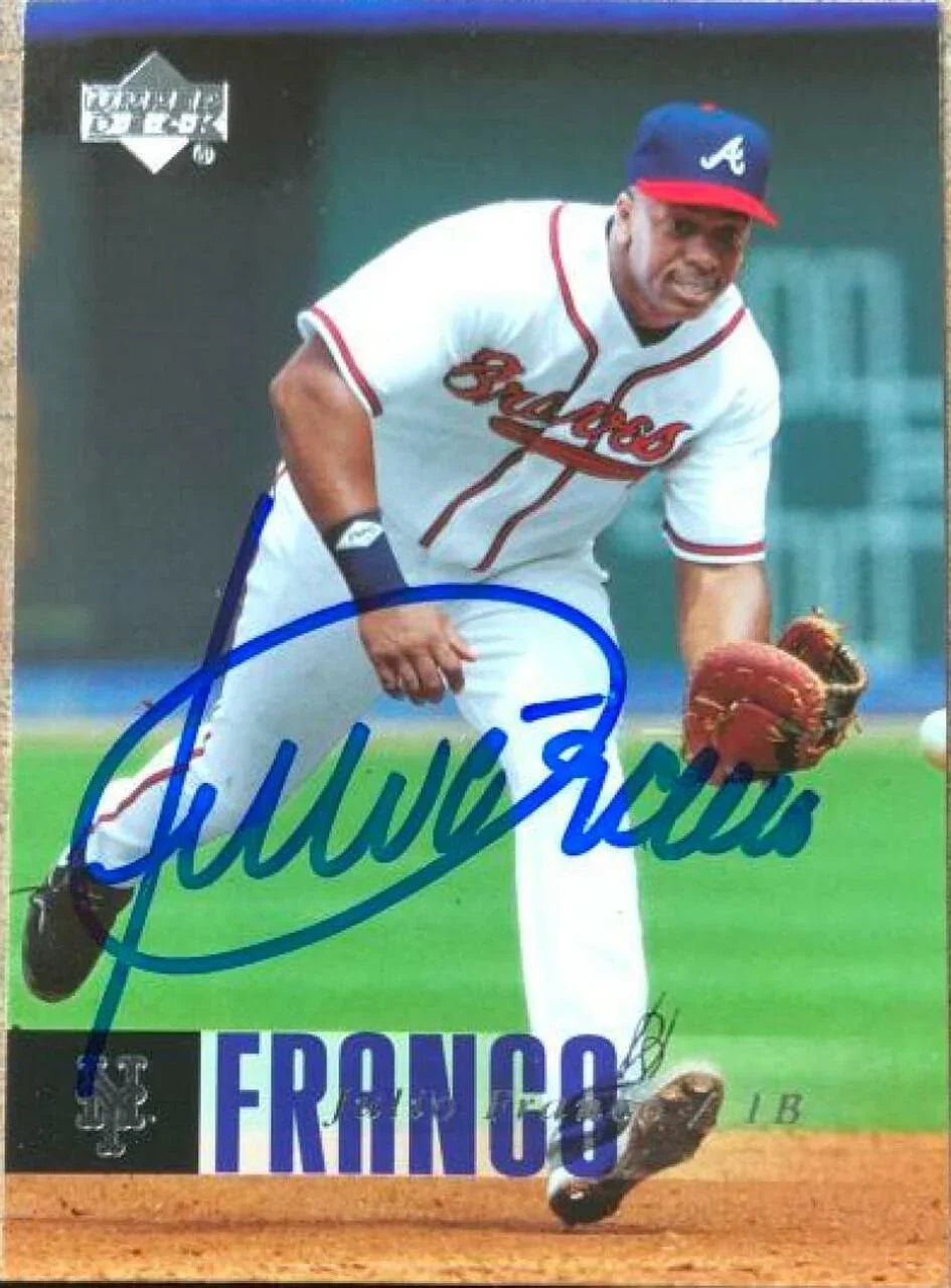 Julio Franco Signed 2006 Upper Deck Baseball Card - Atlanta Braves