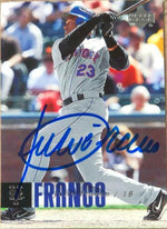 Julio Franco Signed 2006 Upper Deck Baseball Card - New York Mets - PastPros