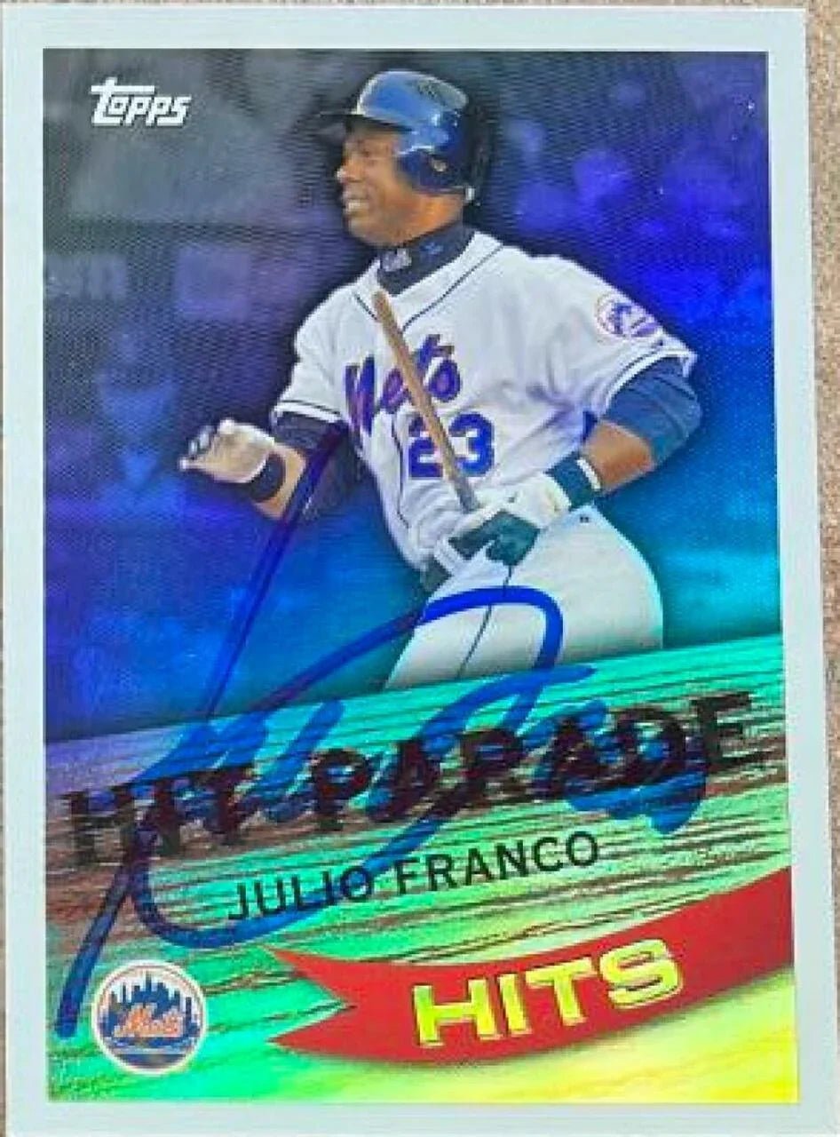Julio Franco Signed 2007 Topps Hit Parade Baseball Card - New York Mets