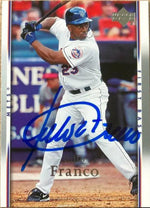 Julio Franco Signed 2007 Upper Deck Baseball Card - New York Mets