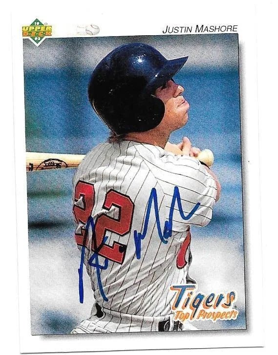 Justin Mashore Signed 1992 Upper Deck Minors Baseball Card - Detroit Tigers