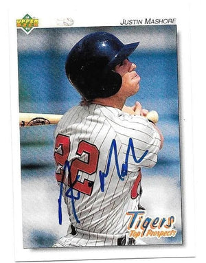 Justin Mashore Signed 1992 Upper Deck Minors Baseball Card - Detroit Tigers