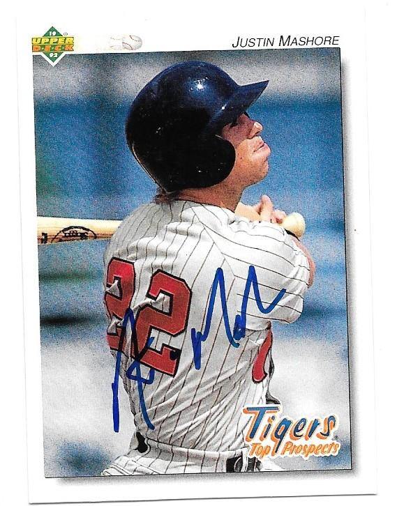 Justin Mashore Signed 1992 Upper Deck Minors Baseball Card - Detroit Tigers - PastPros