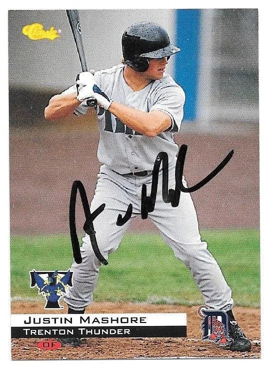 Justin Mashore Signed 1994 Classic Baseball Card - Trenton Thunder