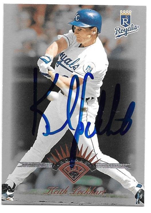 Keith Lockhart Signed 1997 Leaf Baseball Card - Kansas City Royals - PastPros