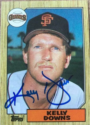 Kelly Downs Signed 1987 Topps Baseball Card - San Francisco Giants - PastPros