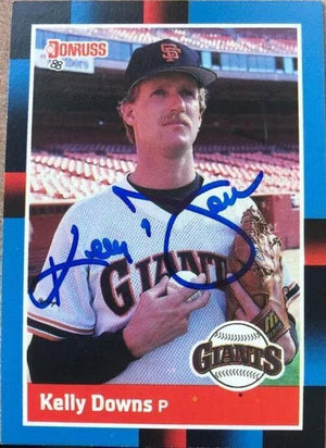 Kelly Downs Signed 1988 Donruss Baseball Card - San Francisco Giants