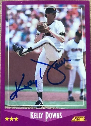 Kelly Downs Signed 1988 Score Baseball Card - San Francisco Giants