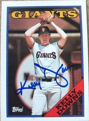 Kelly Downs Signed 1988 Topps Baseball Card - San Francisco Giants