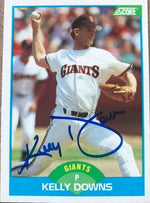 Kelly Downs Signed 1989 Score Baseball Card - San Francisco Giants