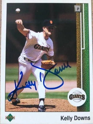 Kelly Downs Signed 1989 Upper Deck Baseball Card - San Francisco Giants