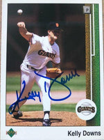 Kelly Downs Signed 1989 Upper Deck Baseball Card - San Francisco Giants - PastPros